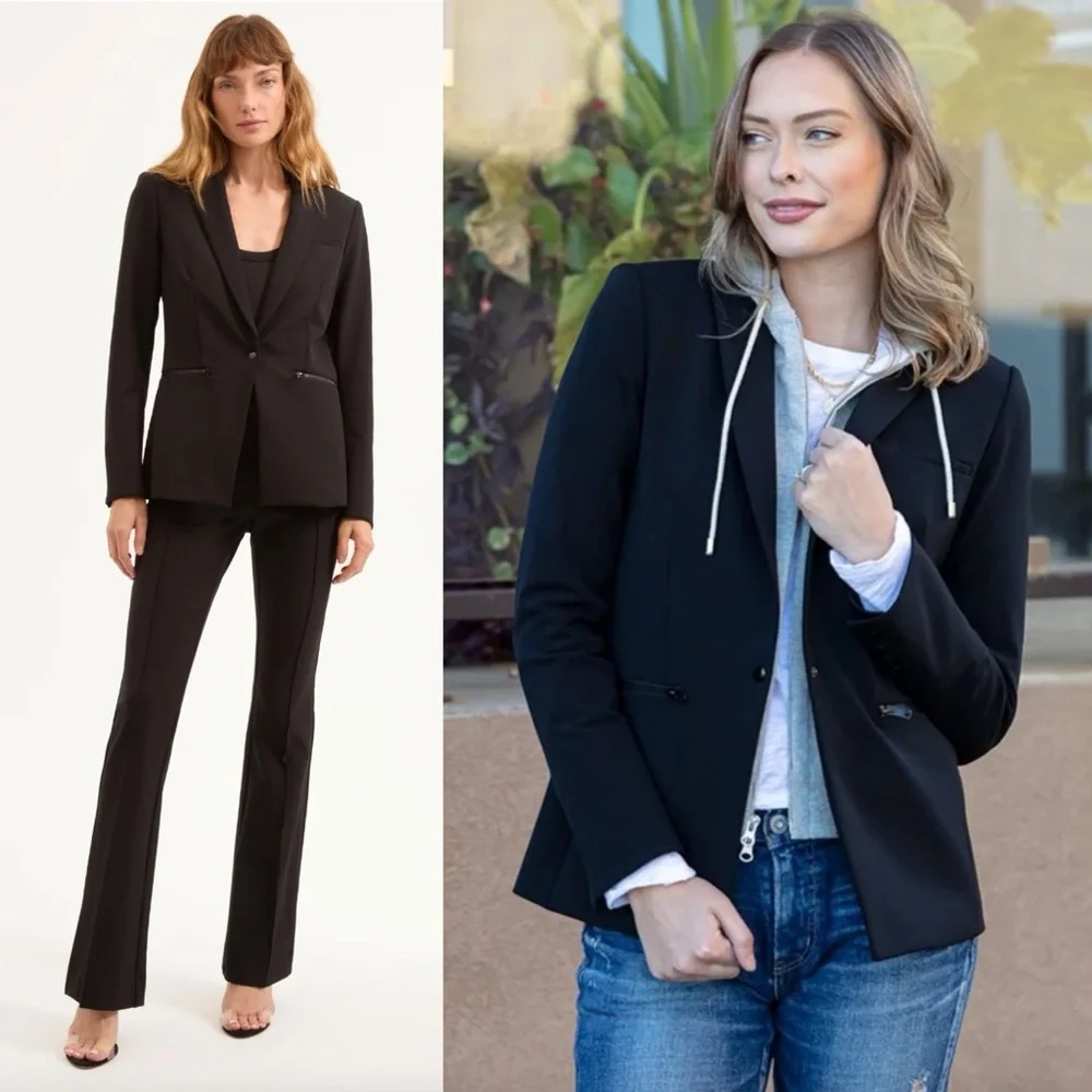 Veronica Beard Iconic Scuba Dickey Jacket Black - Picture 2 of 7